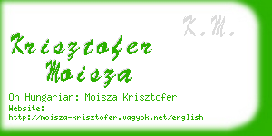 krisztofer moisza business card